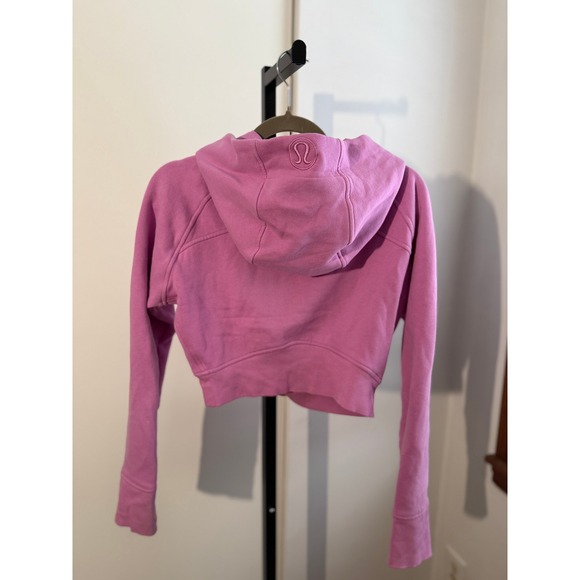 Lululemon Scuba Full-Zip Cropped Hoodie / Size 6 / Dahlia Mauve - Picture 3 of 6